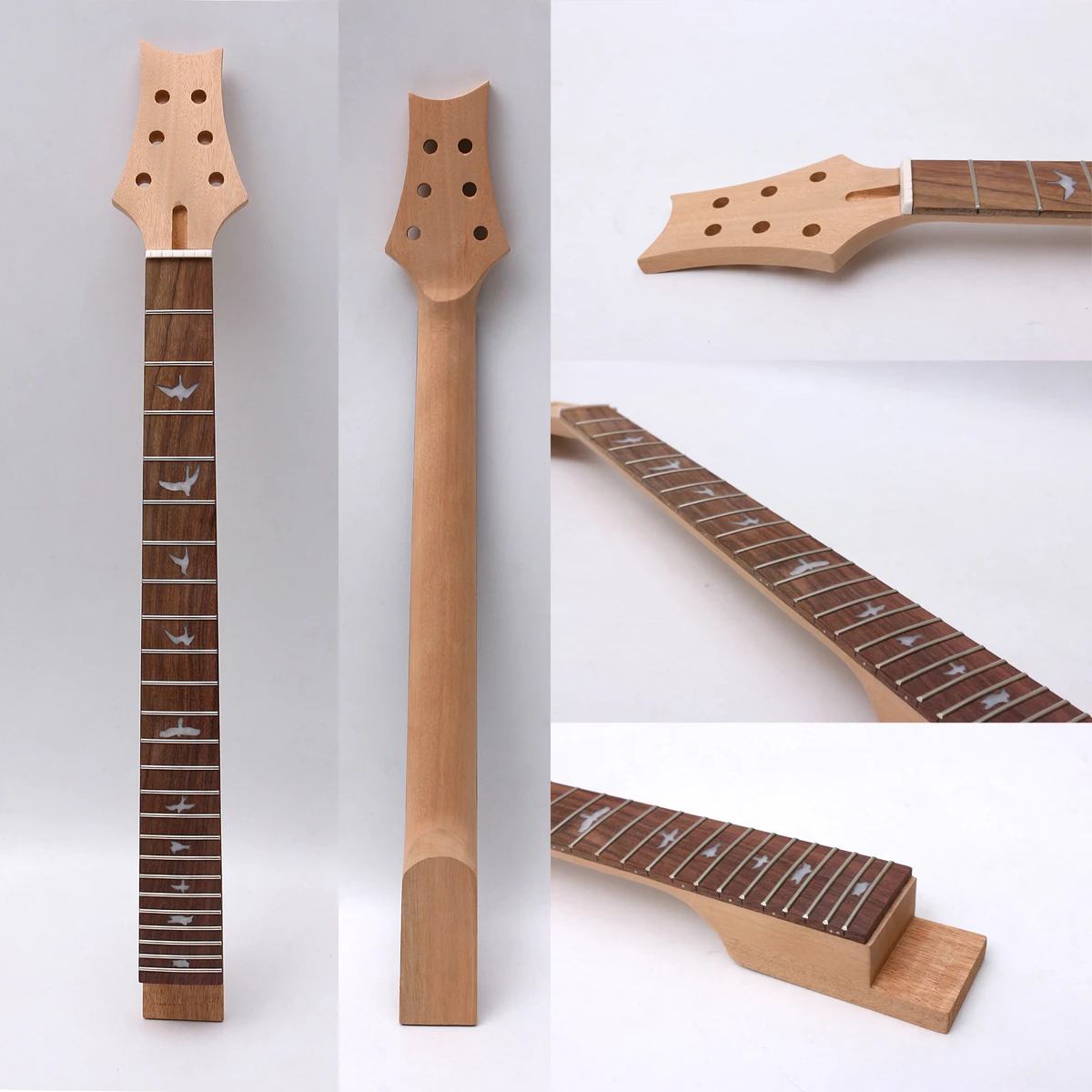 maple-fretboard Unfinished Guitar Neck 22fret 24.75in Strat Style Replacement Rosewood Fretboard Short Scale Guitar Neck 
