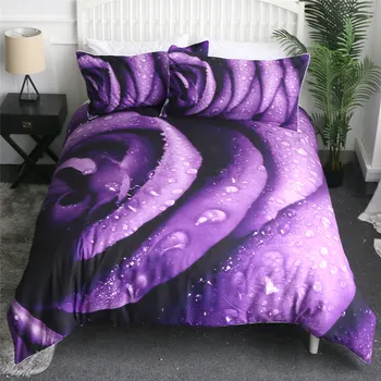 BeddingOutlet Blue Enchantress Bedding Set 3D Print Duvet Cover Set Colorful Roses Floral Bedclothes 3pcs Watercolor Quilt Cover 6