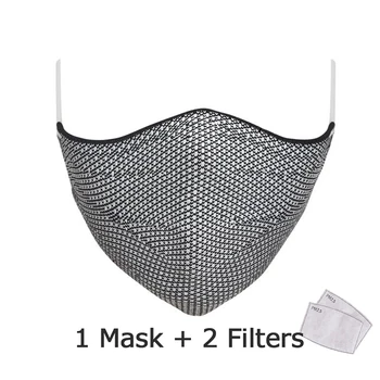 

Reusable Washable Mouth Mask 2Pcs Filter Pad + 1pcs Mouth Mask PM2.5 Washable Fabric Mask Reusable Anti-dust Mouth Mask