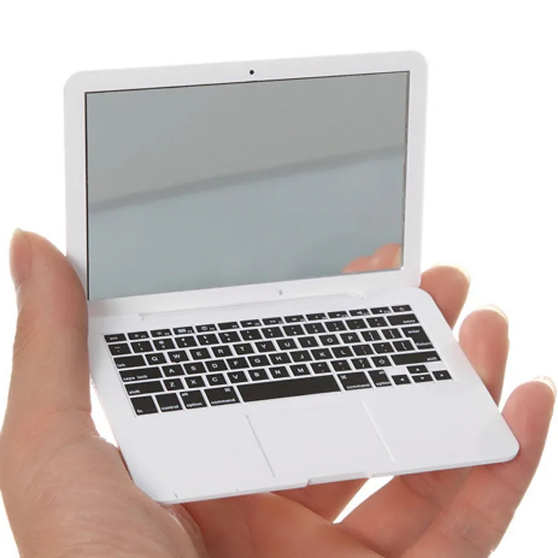 Mini Pocket Laptop Style Clear Glass Women Cosmetic Beauty Mirror Fashion Notebook Form Makeup Book Cute MAKEUP | Дом и сад