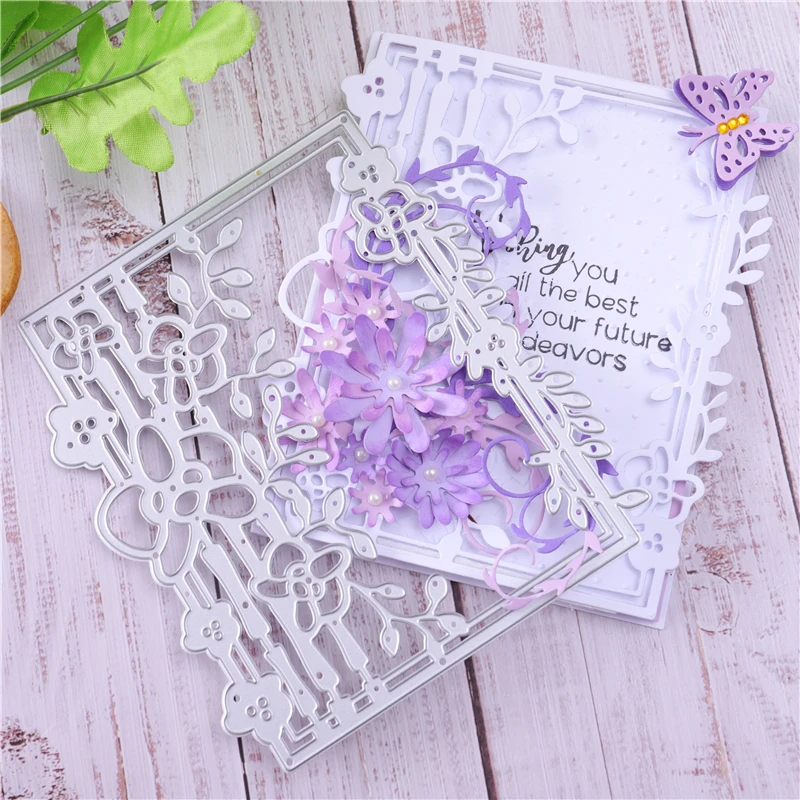 

DiyArts Flower Frame Metal Cutting Dies Scrapbooking New 2020 Flower Frame Stencil DIY Frame Embossing Folder Template