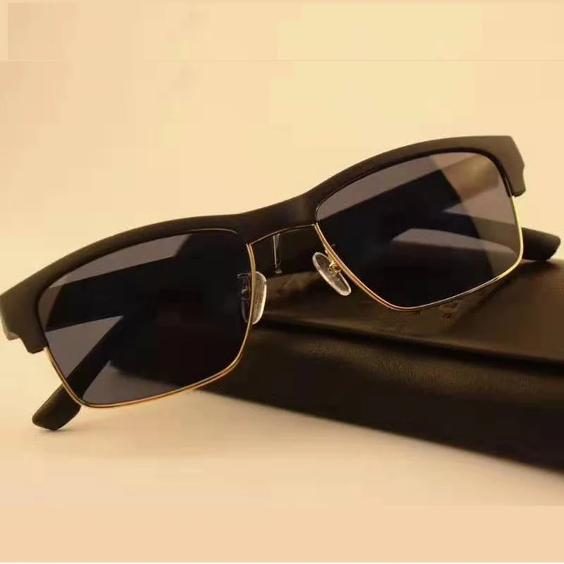 Luxurious Smart Eye Wear Glasses Wireless Bluetooth Hands-Free Calling Music Audio Open Ear Anti-blue Light Lenses RIM &amp Frame |