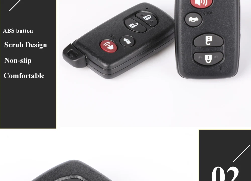 Keyforkess 315/433MHz 4 Pulsanti di KeylessGo Chiave Auto Chiave A Distanza Per Toyota Land cruiser Prado Camry Crown Yaris F433 a433 0140 3370 5290 - H42682fcd71134669b03a115ff6d80b9ap