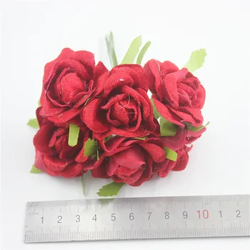 DIY simulation flowers photo props fake wool cloth flower wreath tire materials rose a bouquet of flowers 6