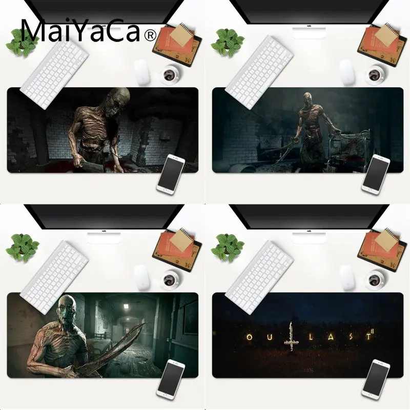 Outlast Funny Gaming Mouse Pad Locking Edge Non-slip Size for 30*80cm/40*90cm | Компьютеры и офис