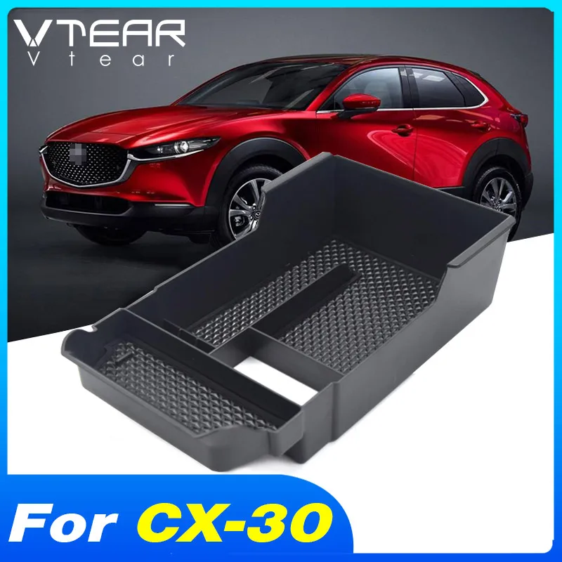 For Mazda CX-30 CX30 Accessories Car Central Armrest Storage Box Container Center Console Organizer Tray Interior 2020 2021