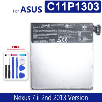 

C11P1303 Tablet Battery For Asus Google Nexus 7 Ii 2 2nd Gen 2013 Version ME571 ME57K ME57KL K009 Replacement 3950mAh