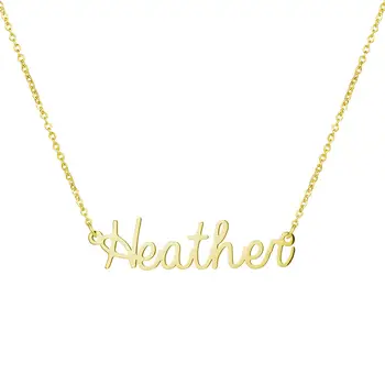

Gold Color English Letter Necklace Custom Name Stainless Steel Necklaces Personalized Name Pendant Birthday Gift
