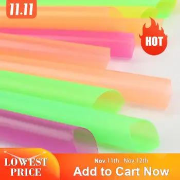 

100PCS plastic straw Large Drinking Straws Mixed Colors For Pearl Bubble Milk Tea Smoothie Party Plastic Bar Accessories