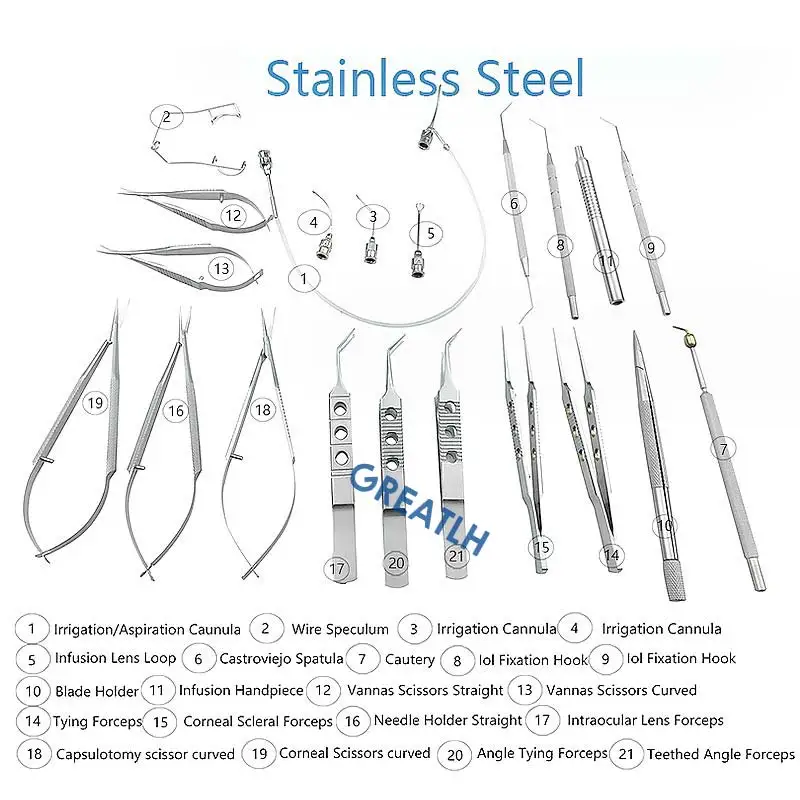 21pcs Stainless