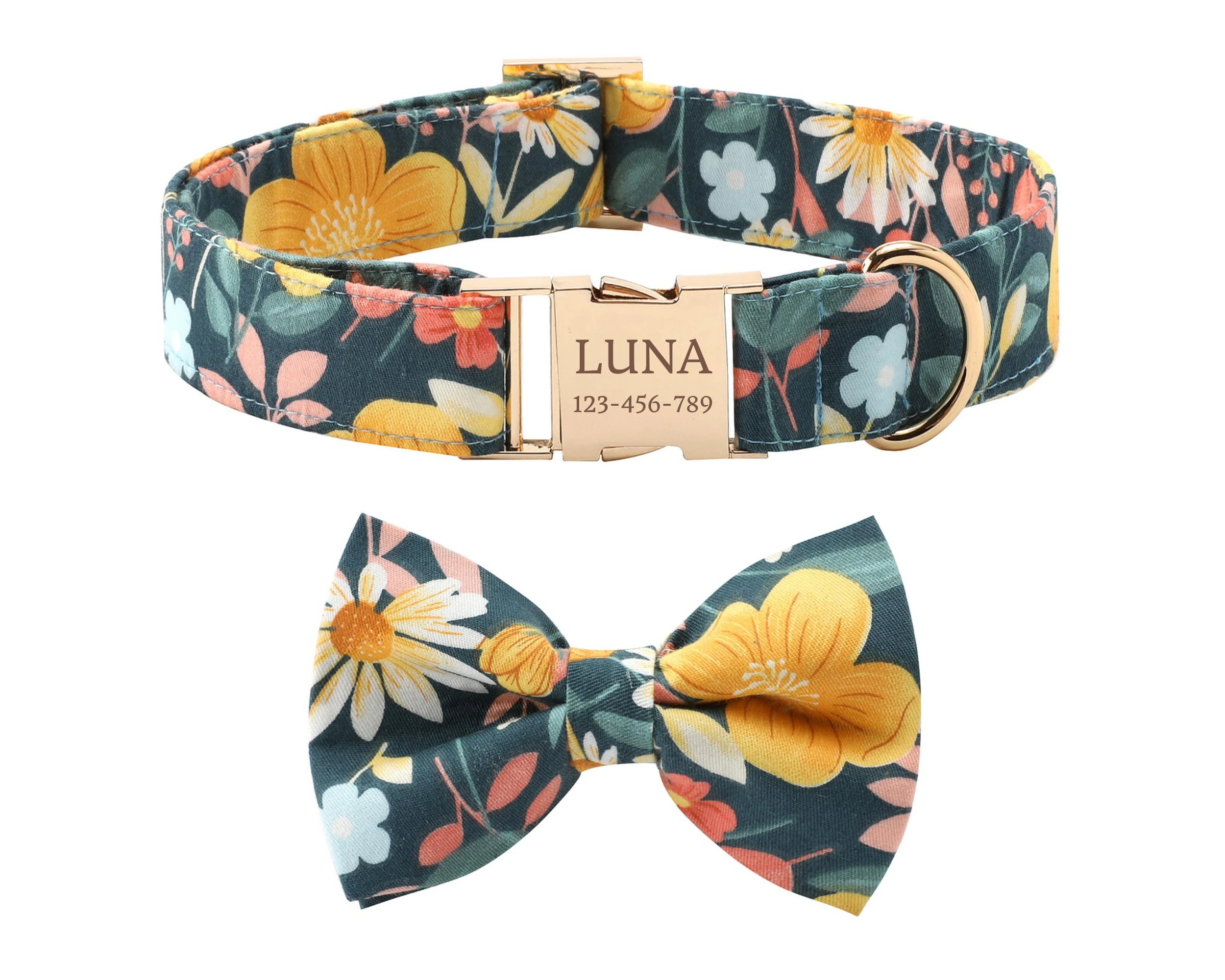 Индивидуальный собачий ошейник и поводок индивидуальный галстук-бабочка