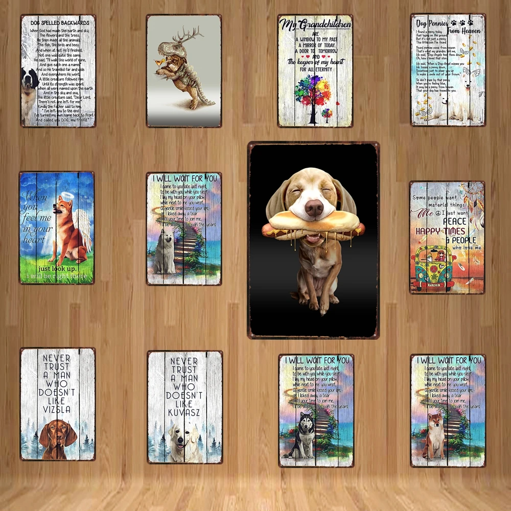 Металлическая табличка с собачьими ушами винтажный настенный постер для кухни