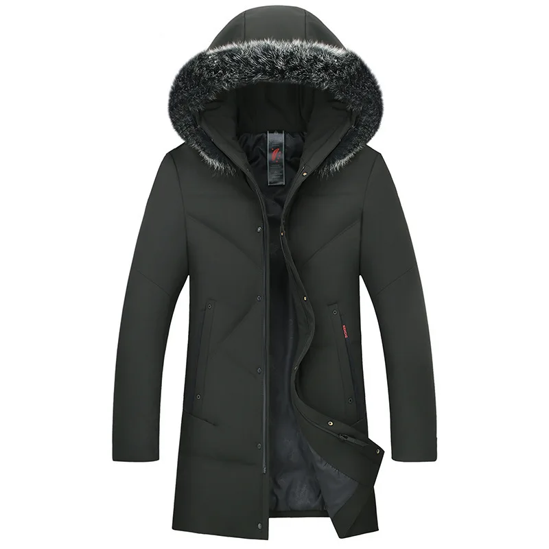 

Plus Fat plus Male Medium Length Money Down Jacket Fat Man Leisure Keep Warm Duck Down Jacket Men's Wear Fat Large Size Down