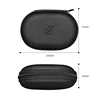 KZ Earphones Case Oval Storage Bag Headphones PU Storage Box Black Portable Hold Storage Box For KZ AS10 ZS10 ZST ES4 EDR1 ED9 ► Photo 3/6