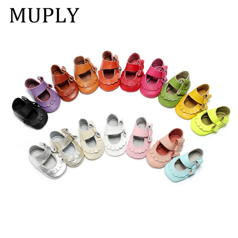 Bow-Shoes Moccasins-Side Baby Princess-Sneaker Toddler Infant Genuine-Leather Jane Soft