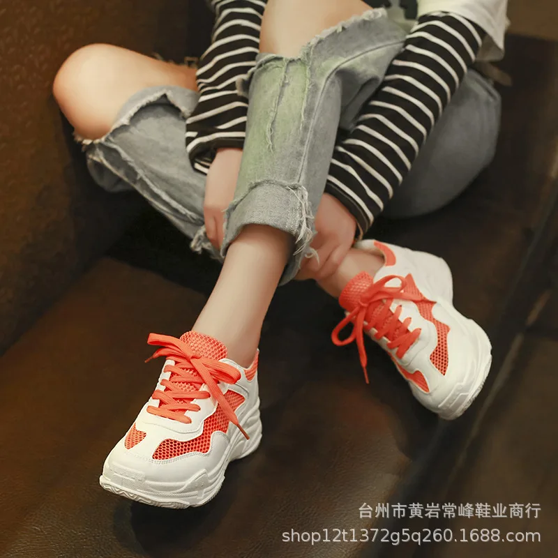 

Small White Shoes Women's 19 Autumn New Style INS chao wang Red Dad Shoes Versatile Sports Thick Bottomed Casual Shoes