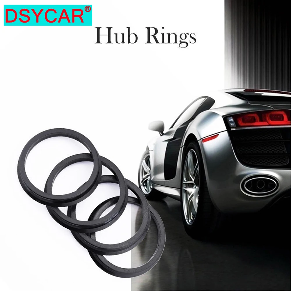 

DSYCAR 4Pcs/Set Automotive Car Plastic Wheel Hub Centric Rings Center Hubrings Bore 73.1-57.1 66.6-57.1