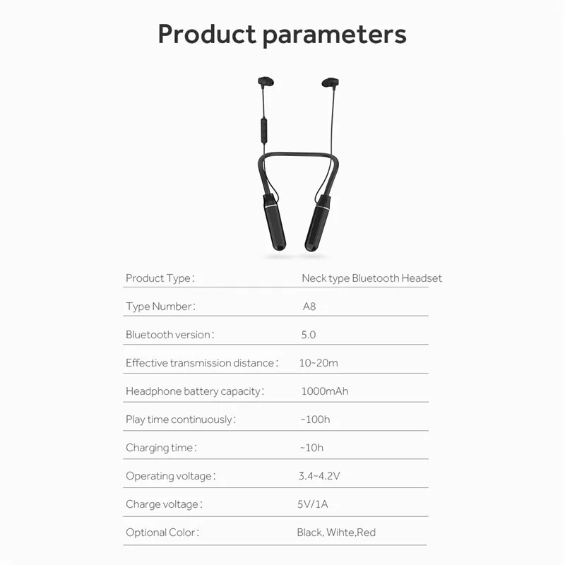 Lyenn A8 Bluetooth 5,0 наушники гарнитура спортивные водонепроницаемые шейные ушные крючки магнетитц всасывания Поддержка Siri для iPhone Android