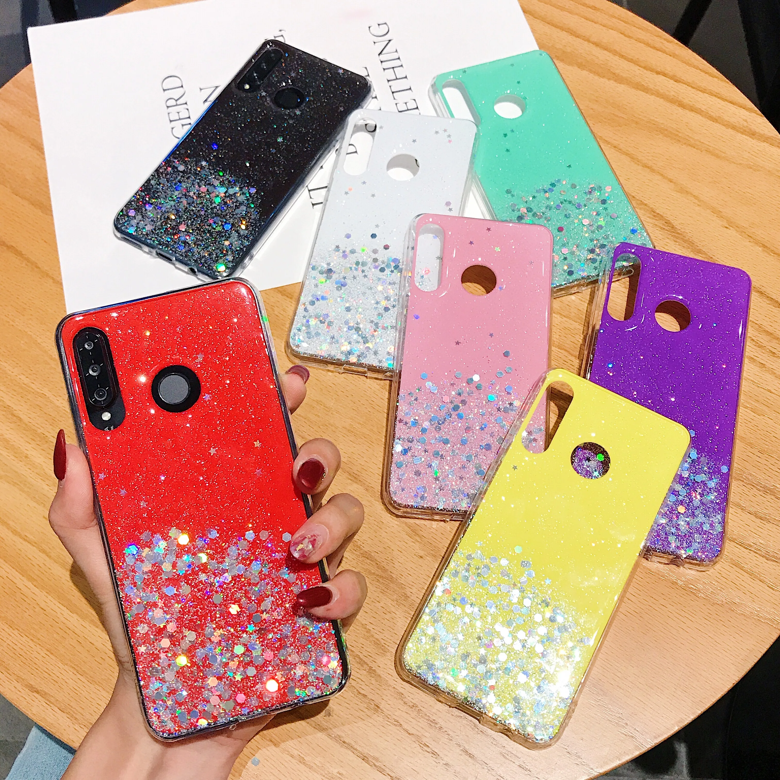 Glitter case For Xiaomi Note 3 CC9E 5X Play Silicone TPU Case Redmi 6 Pro 6A 4 5 5A 7 K20 7A 4A 4X S2 Color |