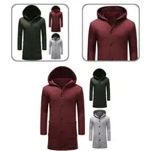 

Stylish Jacket Coat Simple Wear Resistant Hooded Two Pockets Jacket Coat Casual Overcoat Male Jacket