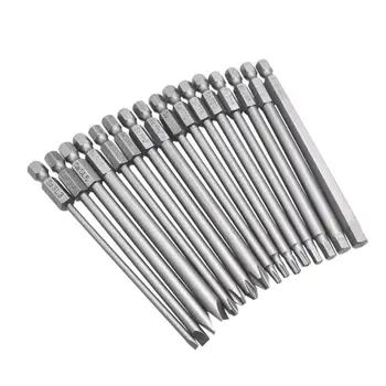 

16pcs/set Steel Hex Torx Screwdriver Drill Bits Security Magnetic Head 100mm