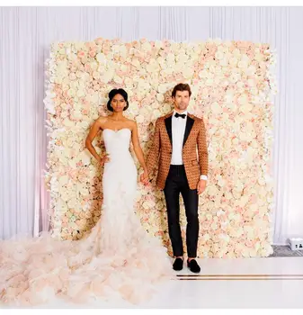 

60x40cm Artificial Silk Hydrangea Rose Flower Wall Panels for Wedding Backdrop Centerpieces Party Decorations Silk Hydrangea Wed