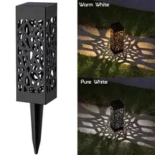 Солнечный сад путь светодиодные фонарики танцы пламя светодиодный водонепроницаемый пейзаж газон свет