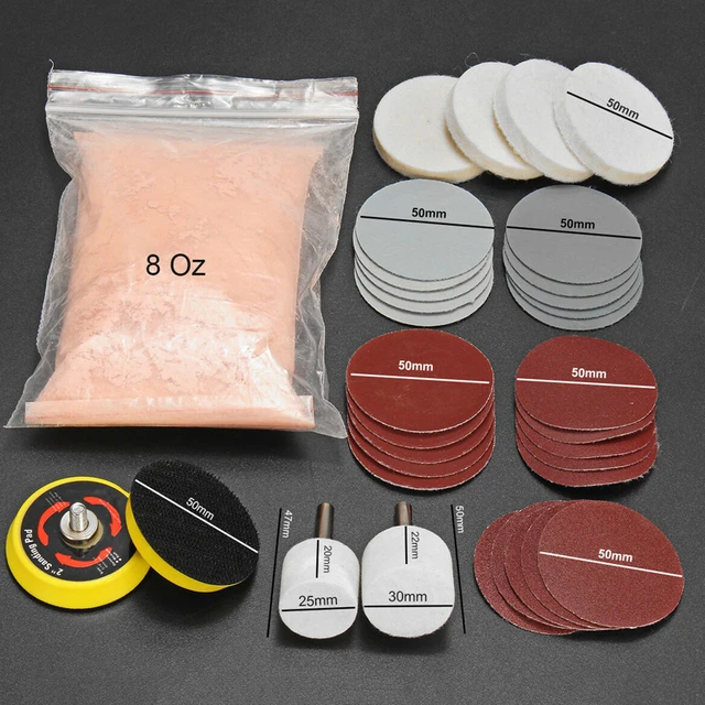 Auto Glas Polieren Kit Windschutzscheibe Kratzer Entferner Filz Pad SET