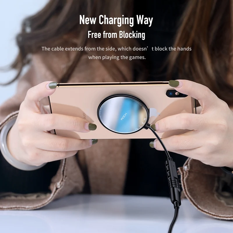 ROCK Saugnapf Qi Drahtlose Ladegerät Tragbare 10W Schnelle Lade Wirless Lade Pad für iPhone Xs Max