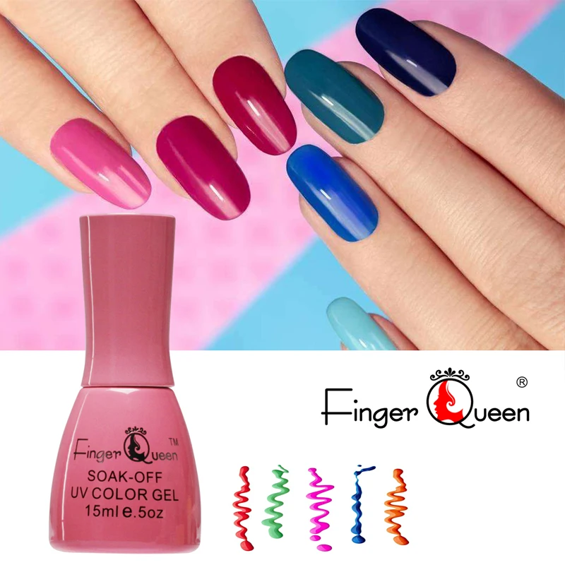 Гель-лак для ногтей Fingerqueen разных цветов для женщин, выдерживает от 25 до 30 дней, яркий гель 168 Solider, цветной УФ-Гель-лак для ногтей, 15 мл, 1 бутылка