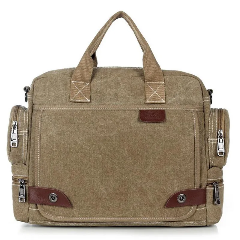 Vintage Crossbody Bag Military Canvas shoulder bags Men messenger bag men Casual Handbag tote Business Briefcase For Computer