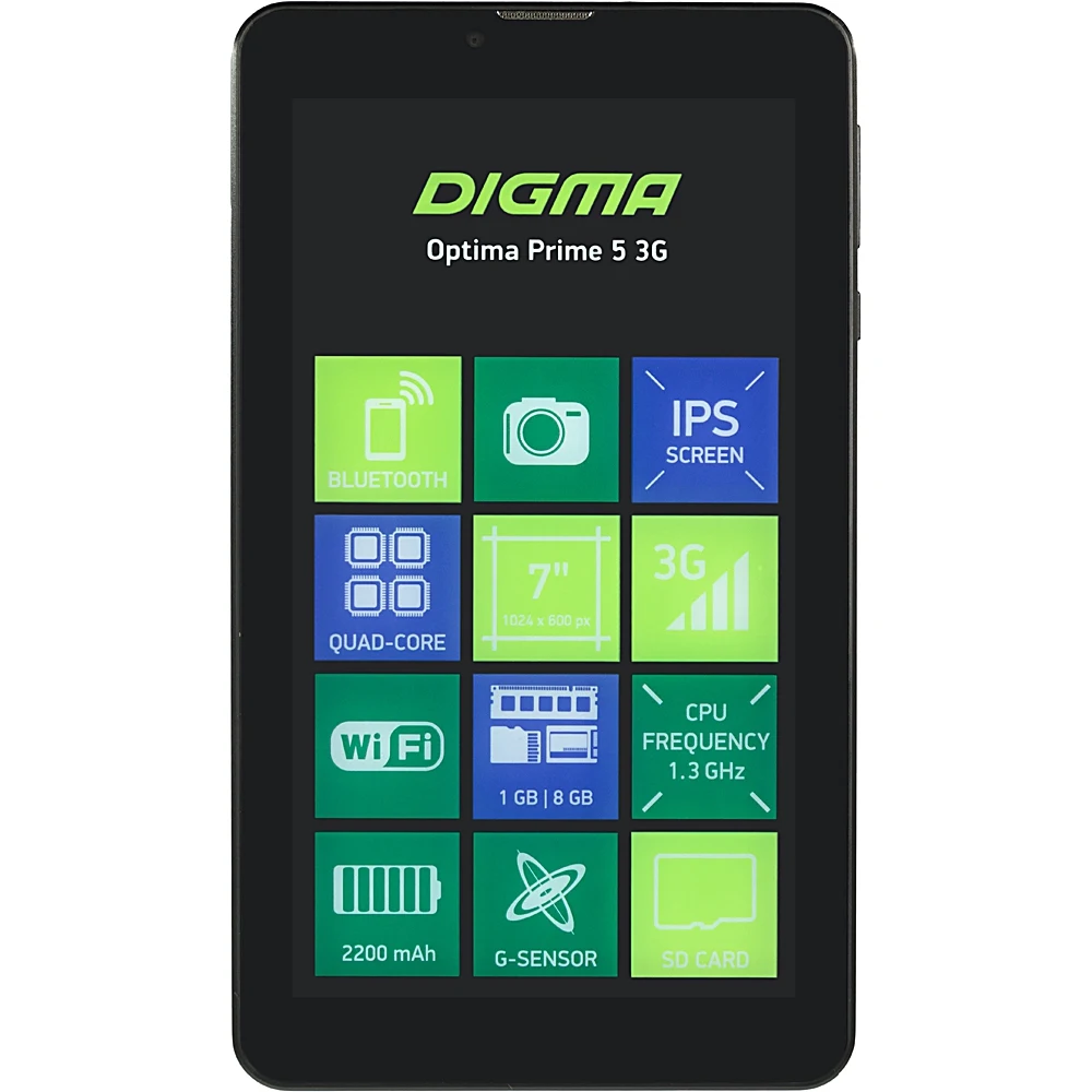 Планшет DIGMA Optima Prime 5 3G. 1GB. 8GB черный