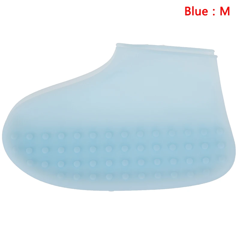 1 пара S/M/L Многоразовые Нескользящие дождевые Чехлы для обуви Водонепроницаемые силиконовые Бахилы для походов на открытом воздухе Аксессуары для обуви - Цвет: Blue M