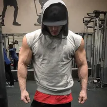 AliExpress мышечные мужские братья Спорт на открытом воздухе Фитнес хлопок светильник доска жилет без рукавов толстовка с логотипом