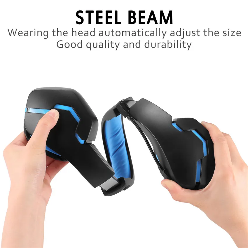PC Gamer Headset PS4 Gaming Headphones Stereo Casque Mobile Game Earphone With Mic LED Light for Computer Phone Xbox One Laptop