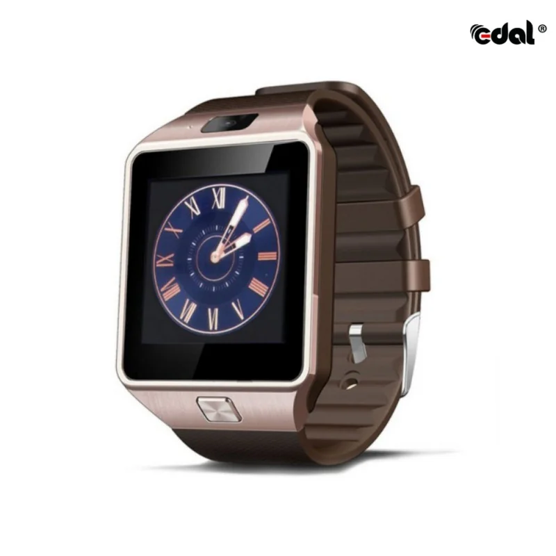 gold Умные часы с сенсорным экраном dz09 с камерой Bluetooth наручные часы SIM карты Smartwatch для Ios Android телефонов Поддержка нескольких языков - Цвет: gold