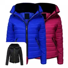 

Simple Women Coat Soft Texture Simple Stand Collar Solid Color Puffer Coat Winter Jacket Women Coat