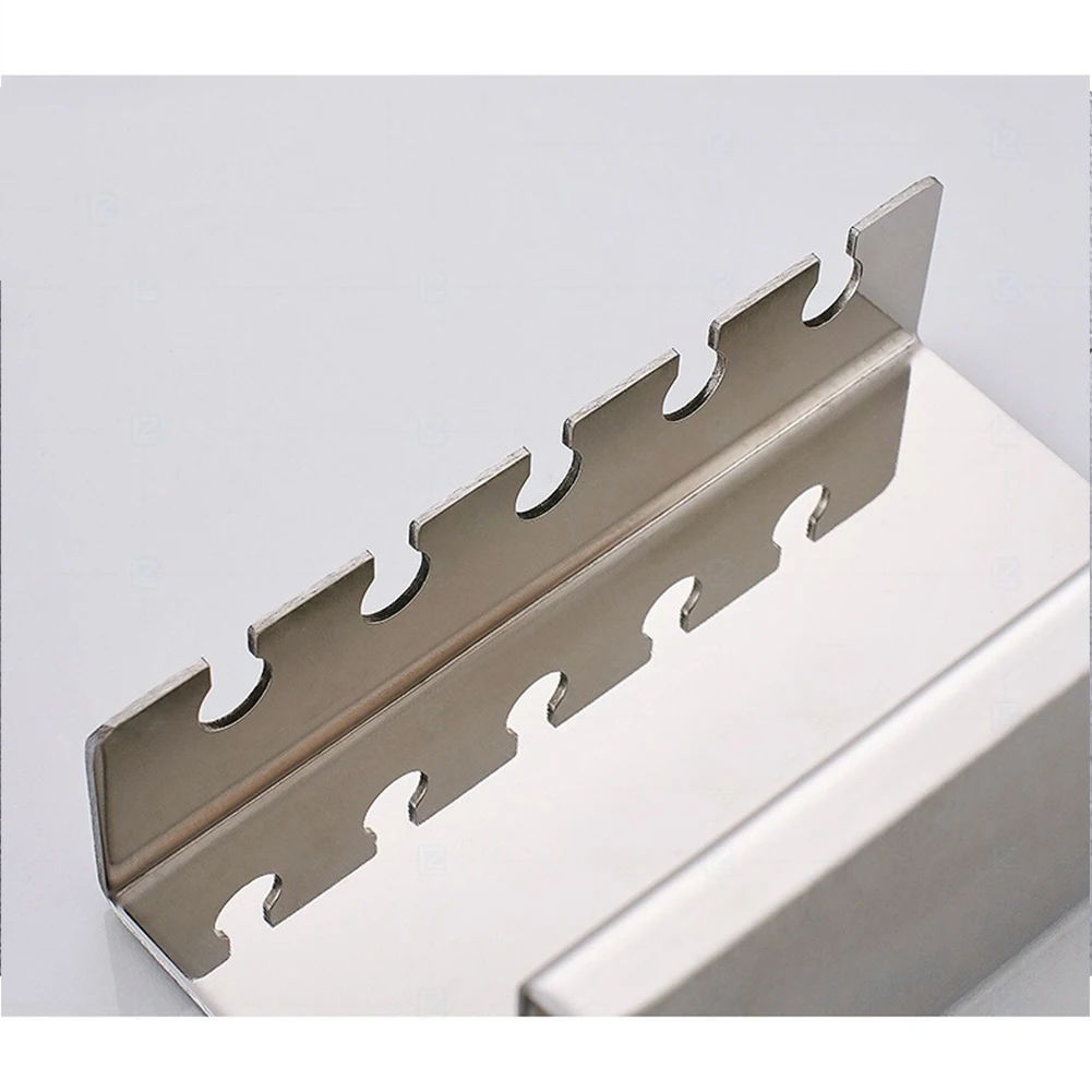 

5 Slots Hotel Toilet Supplies Self Adhesive Strong Loading Toothbrush Holder Storage Rack Stainless Steel Wall Mount Bathroom