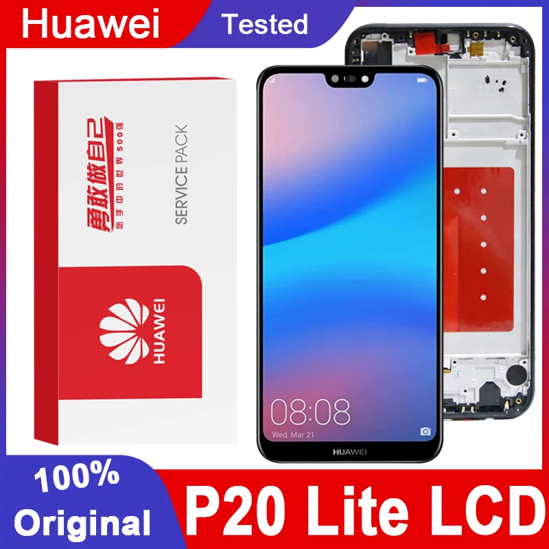 Оригинальный 5 84 ''ЖК дисплей с рамкой для Huawei P20 Lite Nova 3e ЖК сенсорный экран