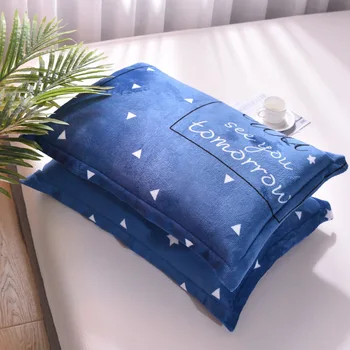 

New Arrival Pillowcase Breathable Pillow Cover Flannel Pillow Case Soft Thicken Pillowcase Bed Supplies Home Bedroom Decor