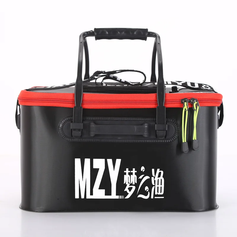 

Fishing Bucket Portable EVA Bag Collapsible Fishing Bucket Live Fish Box Bucket Oxygen Pump Outdoor Fishing Tackle Storage Bags
