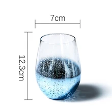 Бытовая Скандинавская стеклянная чашка звезда Ночная кружка для живота вода пива молоко чашка HKS99