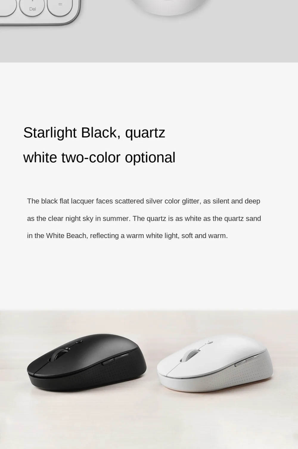 pc mouse Original Xiaomi Mijia Dual-Mode Wireless Mouse Silent Edition 2.4GHz and Bluetooth USB Connection Side button Mini Game Mouse gaming mouse for large hands