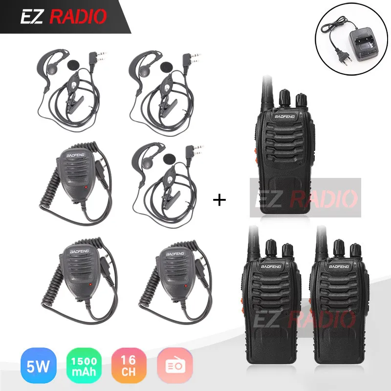 Baofeng-BF-888S Handheld Walkie Talkie 5W Two Way Radio FM Transceiver BF888S BF888S uv-s9 bf-c1 H777 3Pcs 5