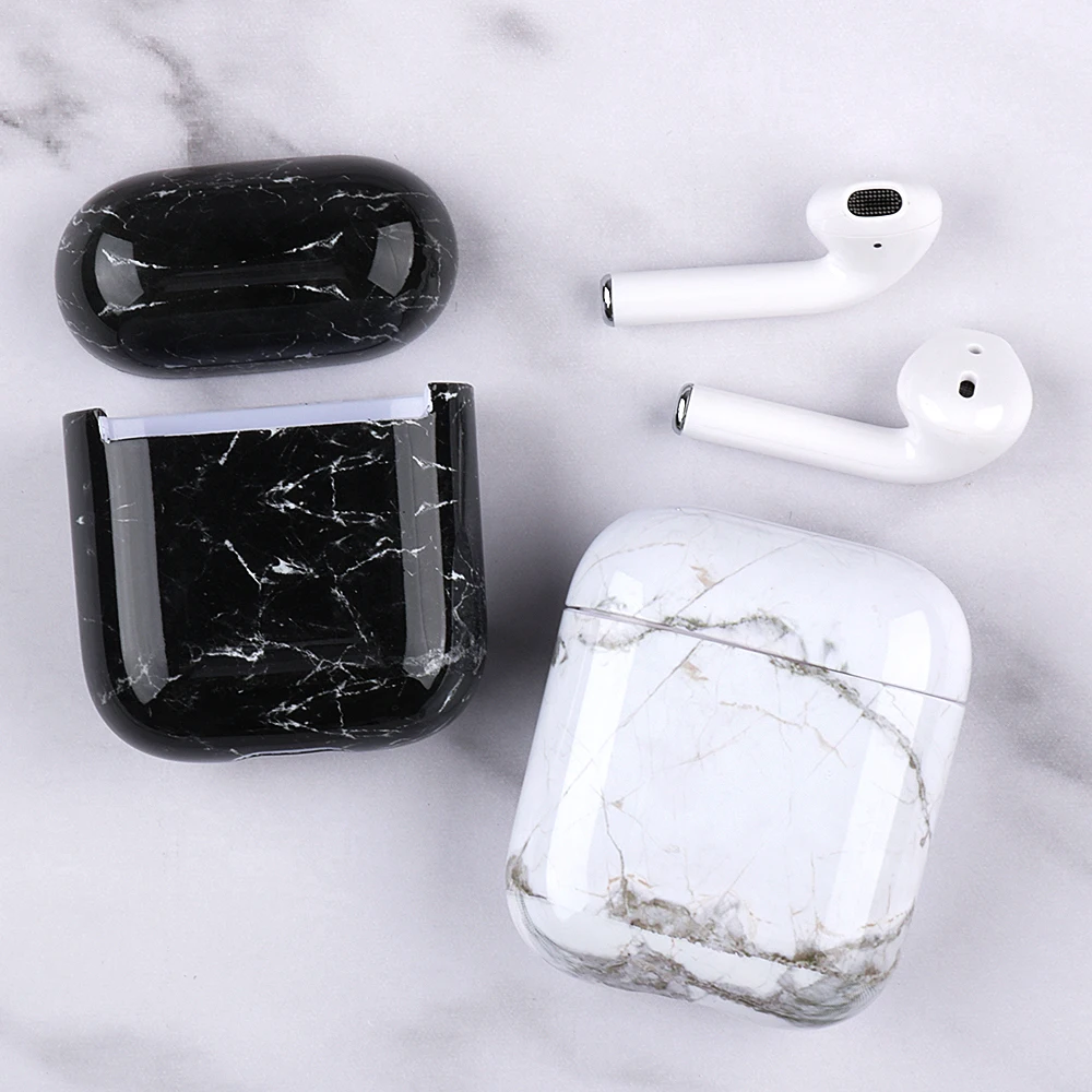 Чехол с мраморным рисунком для наушников Airpods 1 2 мягкий чехол из ТПУ зарядки AirPods1