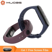 Браслет mi jobs для Xiaomi mi Band 4 спортивный ремешок для часов Силиконовый ремешок для Xiaomi mi Band 3 аксессуары браслет mi band 3