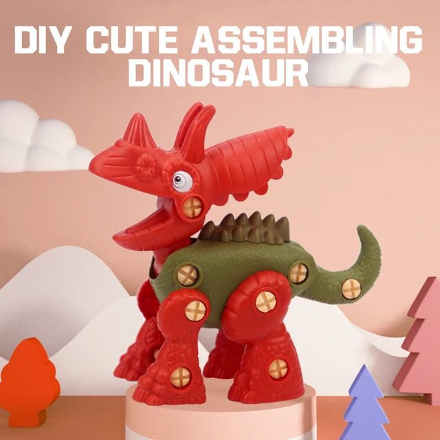 Disassembling Dinosaur Engineering Vehicle Screwing Toys Assembling Children's Educational Toy Kids Xmas Gifts DIY  Blocks 2