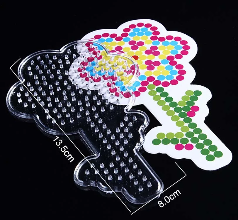 Hama Beads Template With Color Paper 5mm Plastic Stencil Jigsaw Perler  Diy Transparent Shape Puzzle Pegboard patterns 45