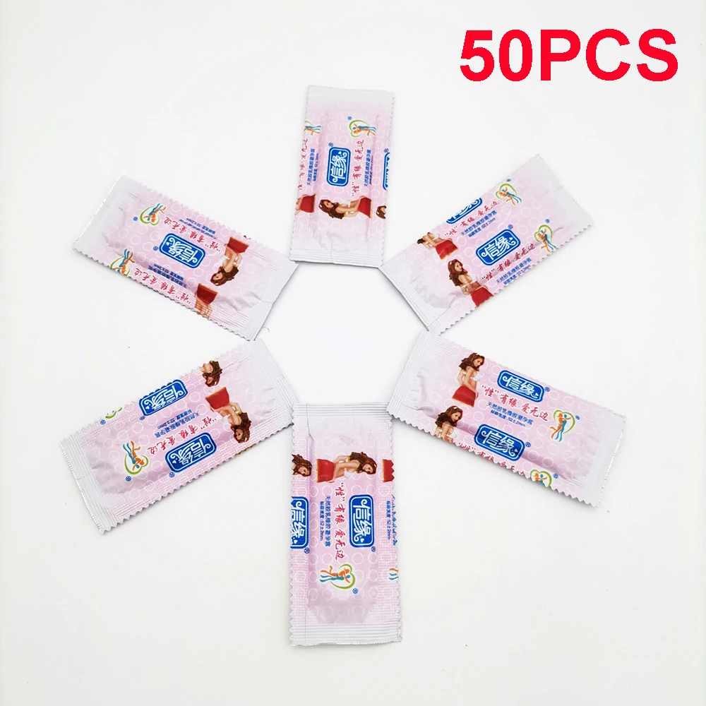 50 Pcs Lot Condom Ultra Thin Condoms For Men Natural Latex Contraception Sex Toys Smooth Penis