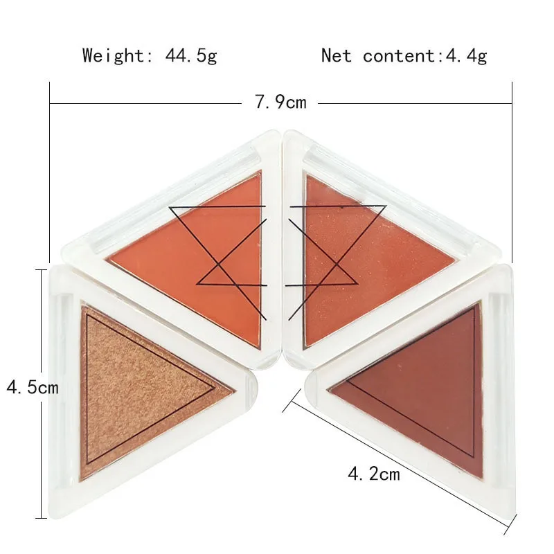 Волшебная треугольная палитра теней для век мерцающие матовые блестящие тени для век Палитра 63 оттенка пигментированные тени для век Теплые цвета
